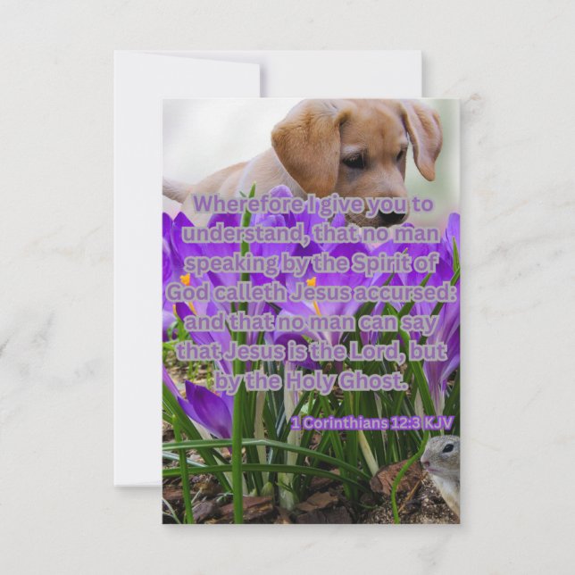 1 Corinthians 12:3 Bible Verse Pic Greeting Card (Front)