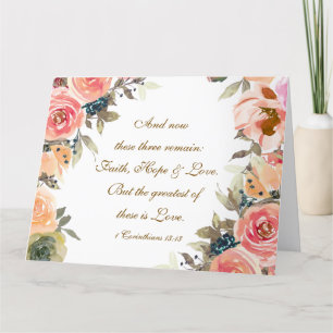 1 Corinthians 13:13 Faith Hope Love Bible Big Card