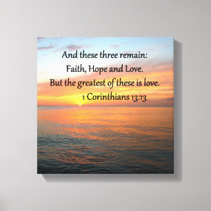 1 CORINTHIANS 13:13 SUNRISE PHOTO CANVAS PRINT