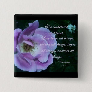 1 Corinthians 13 15 Cm Square Badge