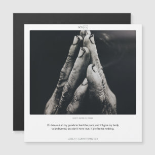 1 Corinthians 13:3 LOVE SCRIPIX magnetic card