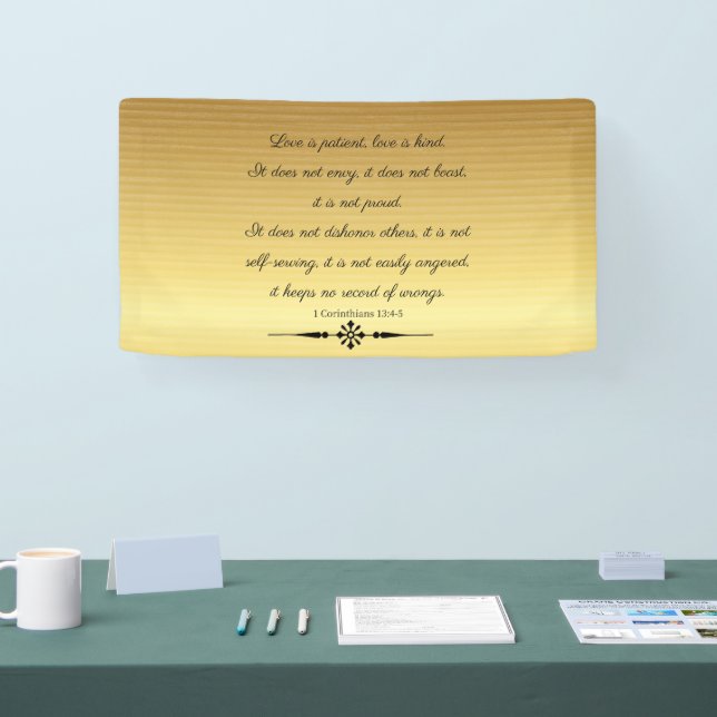 1 Corinthians 13:4-5 Love,  Banner (Tradeshow)