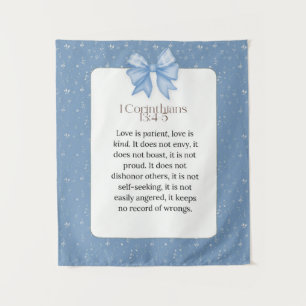 1 corinthians 13 4 5, love is patient love is kind tapestry