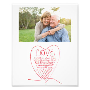 1 Corinthians 13 4-7 Bible Verse with Photo Print