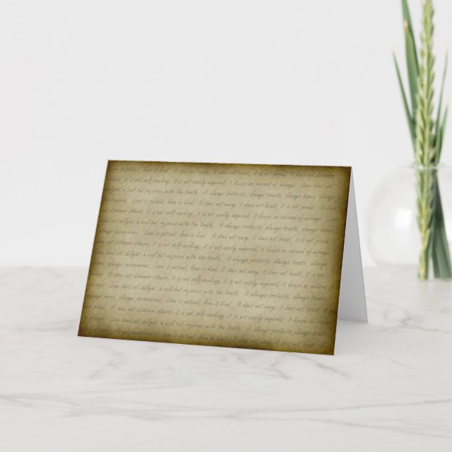 1 Corinthians 13:4-7 Holiday Card (Front)