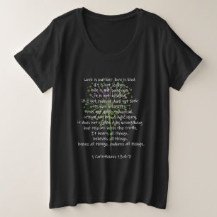 1 Corinthians 13: 4-7 Plus Size T-Shirt