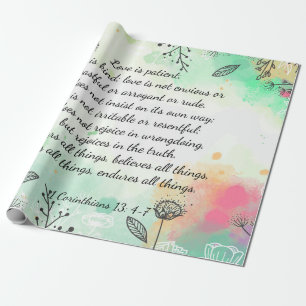 1 Corinthians 13: 4-7 Wrapping Paper