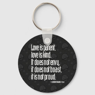 1 Corinthians 13:4 Basic Keychain