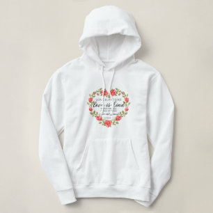 1 Corinthians 13:4 Love is Patient Floral Heart Hoodie
