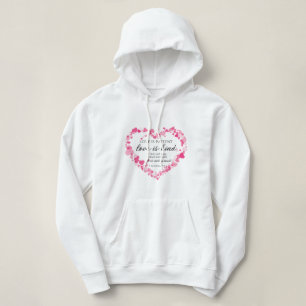 1 Corinthians 13:4 Love is Patient Pink Hearts Hoodie