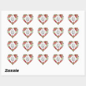 1 Corinthians 13:4 Love is Patient Red Roses Heart Sticker (Sheet)