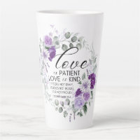 1 Corinthians 13:4 Love is Patient Violet Floral