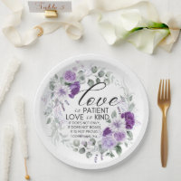 1 Corinthians 13:4 Love is Patient Violet Floral