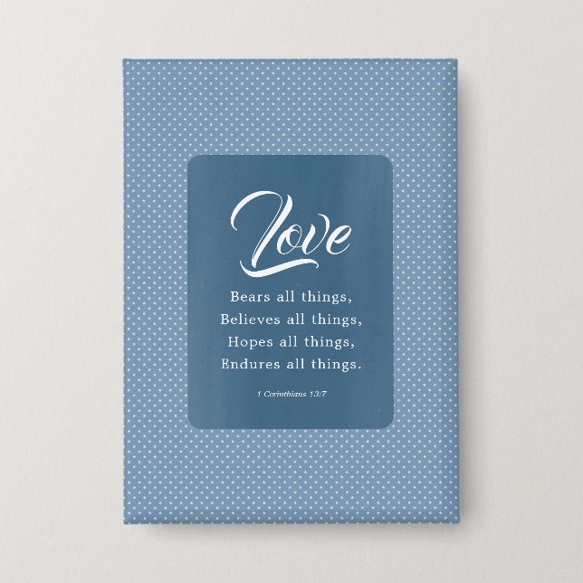 1 Corinthians 13:7 Love Bears All Things (Front)