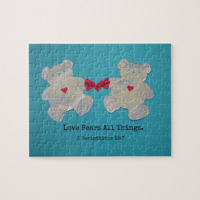 1 Corinthians 13:7 Love bears all things. Jigsaw Puzzle (Horizontal)