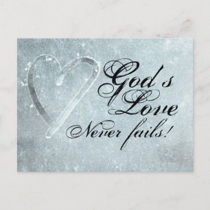 1 Corinthians 13:8 God's Love Never Fails Postcard