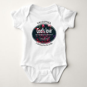 1 Corinthians 13:8 LOVE NEVER FAILS Custom Photo Baby Bodysuit