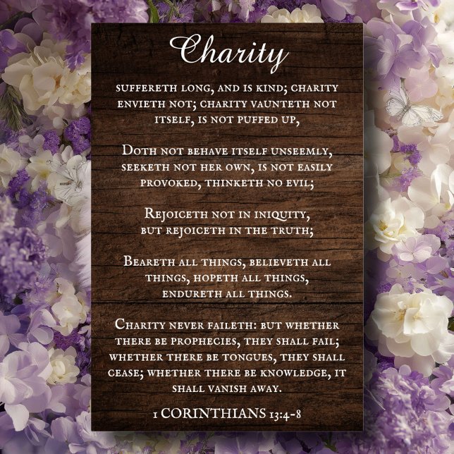 1 Corinthians 13 King James Scripture Christian  Poster (Creator Uploaded)
