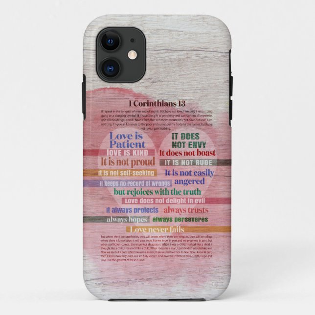 1 Corinthians 13 - Love Case-Mate iPhone Case (Back)