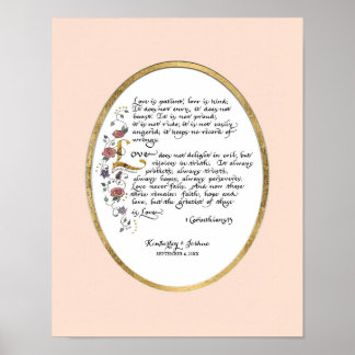1 Corinthians 13, Love Chapter Christian Scripture Poster
