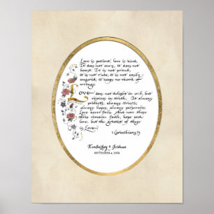 1 Corinthians 13, Love Chapter Christian Scripture Poster