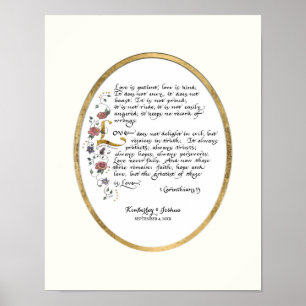 1 Corinthians 13, Love Chapter Christian Scripture Poster