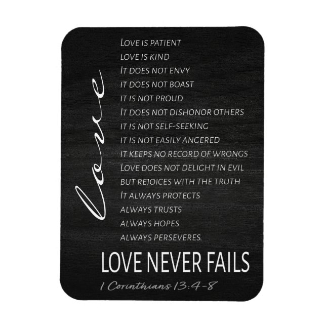 1 Corinthians 13 Love is Bible Verse Magnet (Vertical)