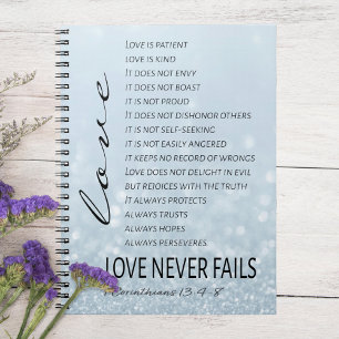 1 Corinthians 13 Love is Bible Verse Notebook