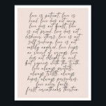 1 Corinthians 13 Poster<br><div class="desc">Featuring a Script Font with a Peach Background</div>