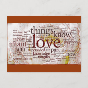 1 Corinthians 13 Rose (v1) Postcard