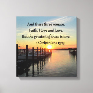 1 CORINTHIANS 13 SUNSET DESIGN CANVAS PRINT