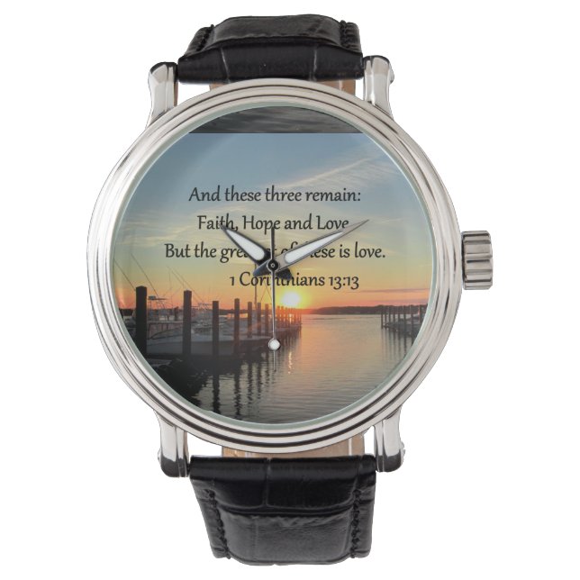 1 CORINTHIANS 13 SUNSET DESIGN WATCH (Front)