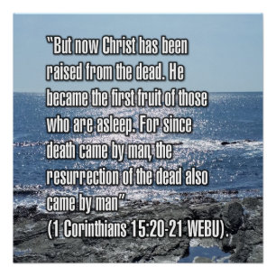 1 Corinthians 15:20-21 WEBU Poster