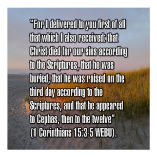 1 Corinthians 15:3-5 WEBU Poster