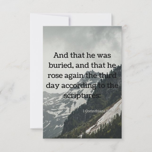 1 Corinthians 15:4 Bible Scripture Pic Greeting Card (Front)