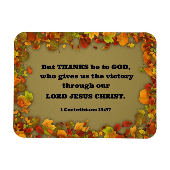 1 Corinthians 15:57 But thanks be to God, who... Magnet (Horizontal)