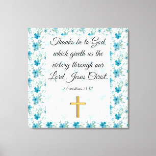 1 Corinthians 15:57  Canvas Print