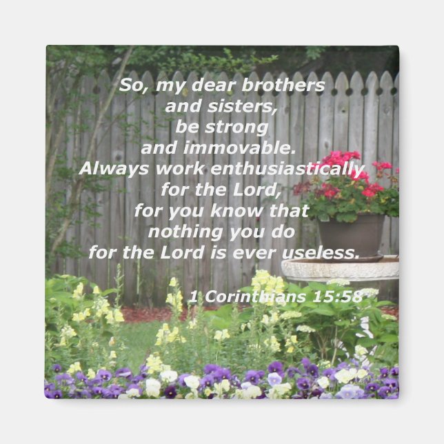 1 Corinthians 15:58 Magnet (Front)