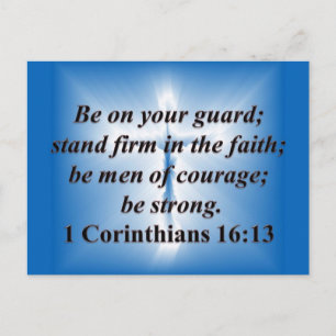 1 Corinthians 16:13 Postcard