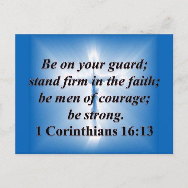 1 Corinthians 16:13 Postcard (Front)