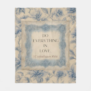 1 Corinthians 16:14 Do Everything in Love Vintage Fleece Blanket