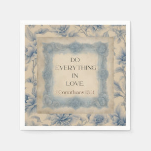 1 Corinthians 16:14 Do Everything in Love Vintage Napkin