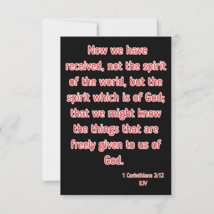 1 Corinthians 2:12 Bible Verse Greeting Card