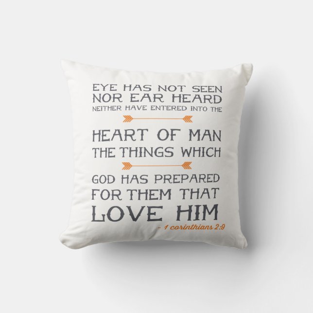 1 Corinthians 2:9 | Bible Verse Cushion (Front)