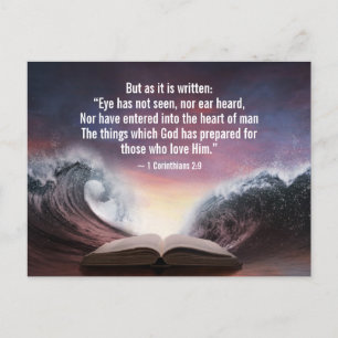 1 Corinthians 2:9 Eye has not seen, nor ear heard, Postcard