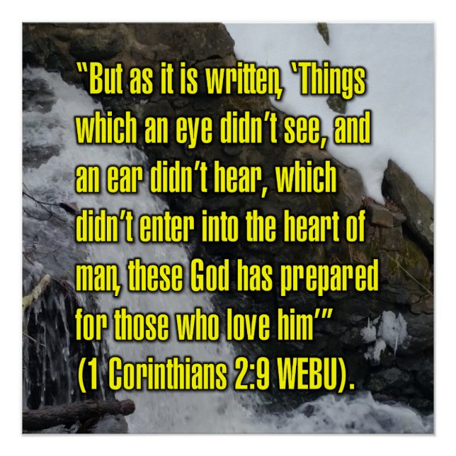 1 Corinthians 2:9 WEBU Poster (Front)
