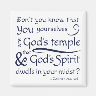 1 Corinthians 3:16 You are God's Temple Magnet