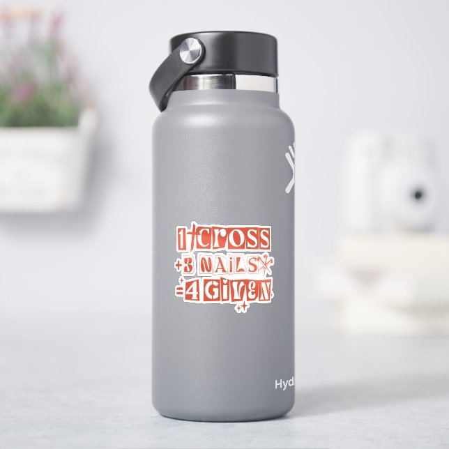 1 Cross 3 Nails Forgiven Christian Easter Faith (HydroFlask)