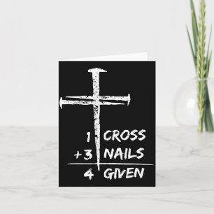 1 cross 3 nails forgiven christian easter gift 2 t card