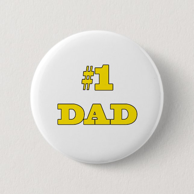 #1 Dad 6 Cm Round Badge (Front)